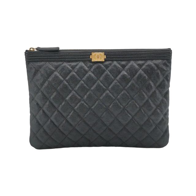 Chanel Boy Bag, 28 cm, Schwarz, Leder