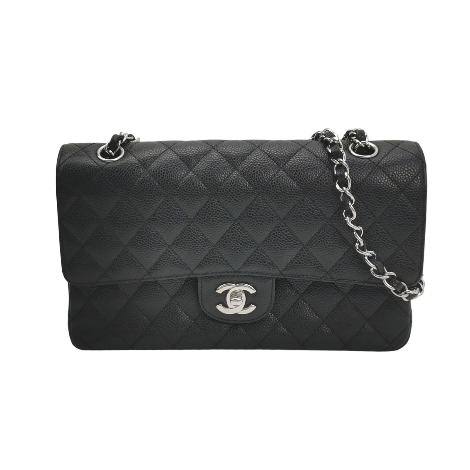 Chanel Classic Flap sac porté épaule, 25.5 cm, noir, article 70263474, cuir, photographier 1