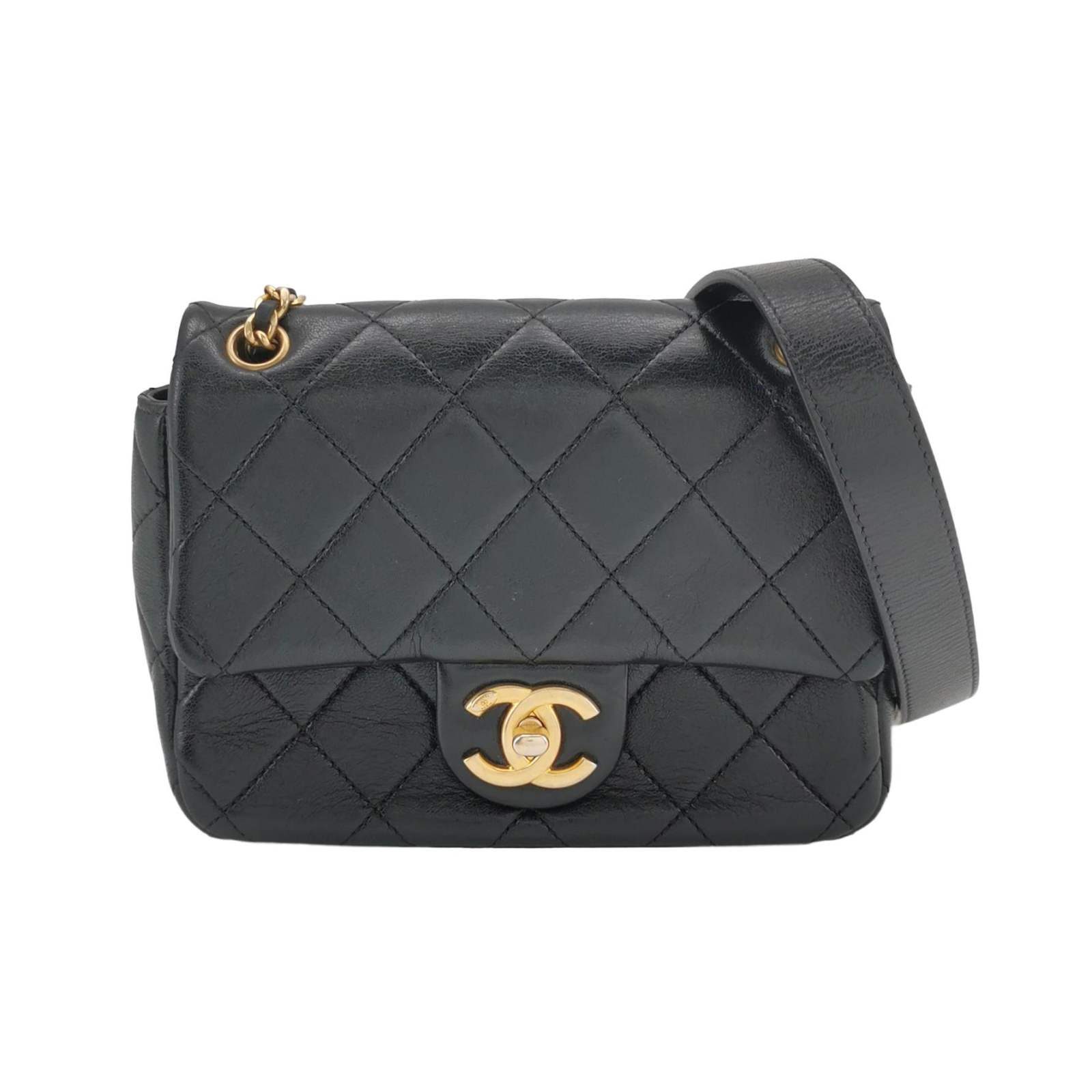 Chanel Classic Flap حقيبة كتف, 18 cm, أسود, جلد, صورة 1