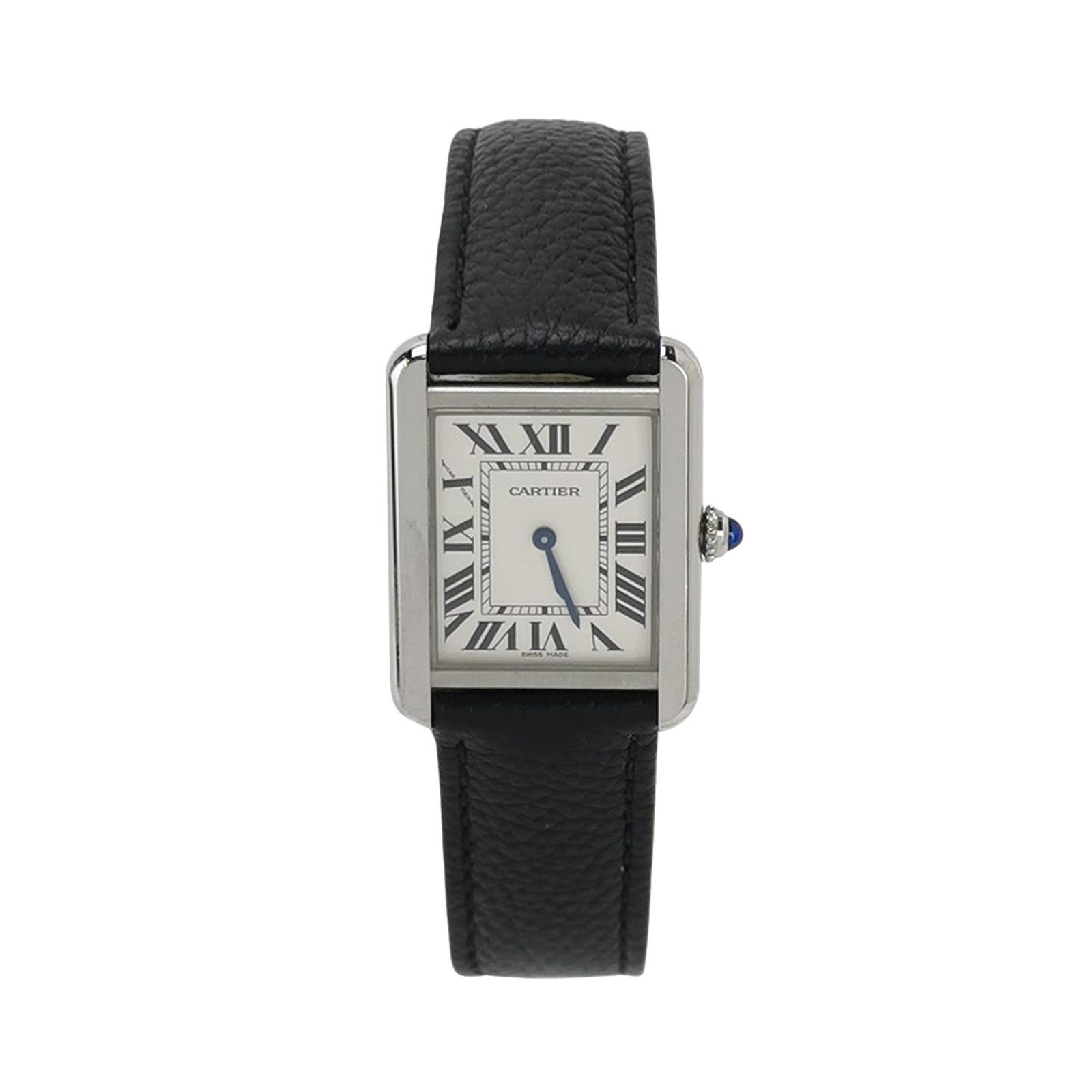 Cartier Tank Solo Watch, Black, Quartz, Steel, photograph 1