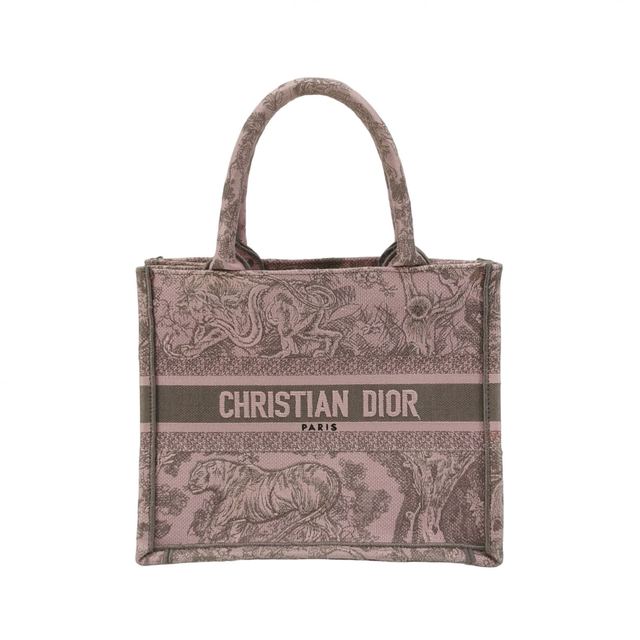 Dior Book Tote Handtasche, 26.5 cm, Rosa, Stoff