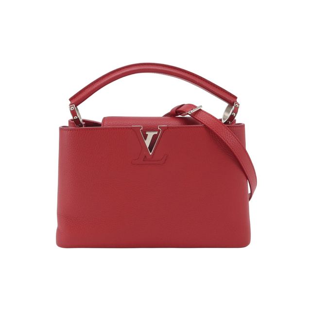 Louis Vuitton Capucines Schultertasche, 31.5 cm, Rot, Leder