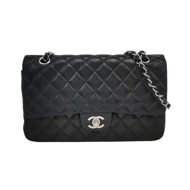 Chanel Classic Flap Schultertasche, 25.5 cm, Schwarz, Artikel 70370207, Leder