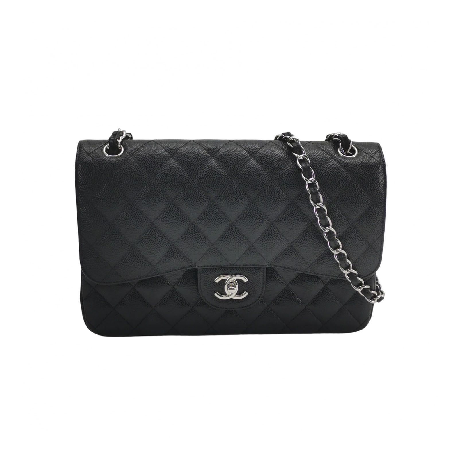 Chanel Classic Flap حقيبة كتف, 30 cm, أسود, القطعة 70370325, جلد, صورة 1