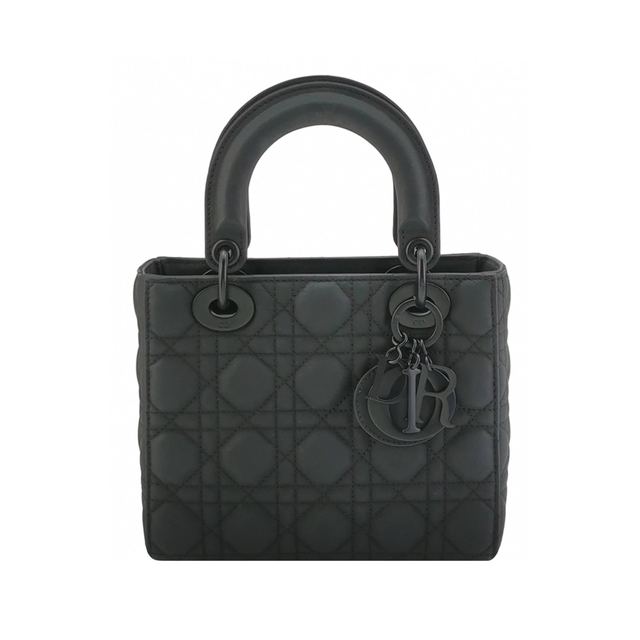 Dior Lady Dior Handtasche, 20.5 cm, Schwarz, Leder
