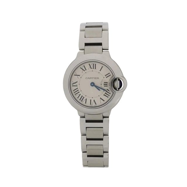 Cartier Ballon Bleu Uhr, weißes Zifferblatt, Quarz, Artikel 70406895, Stahl