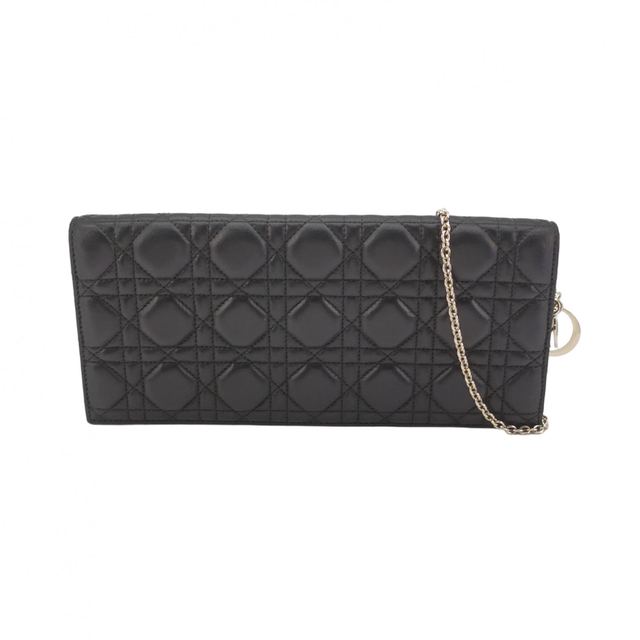 Dior Lady Dior Schultertasche, 27.5 cm, Schwarz, Leder