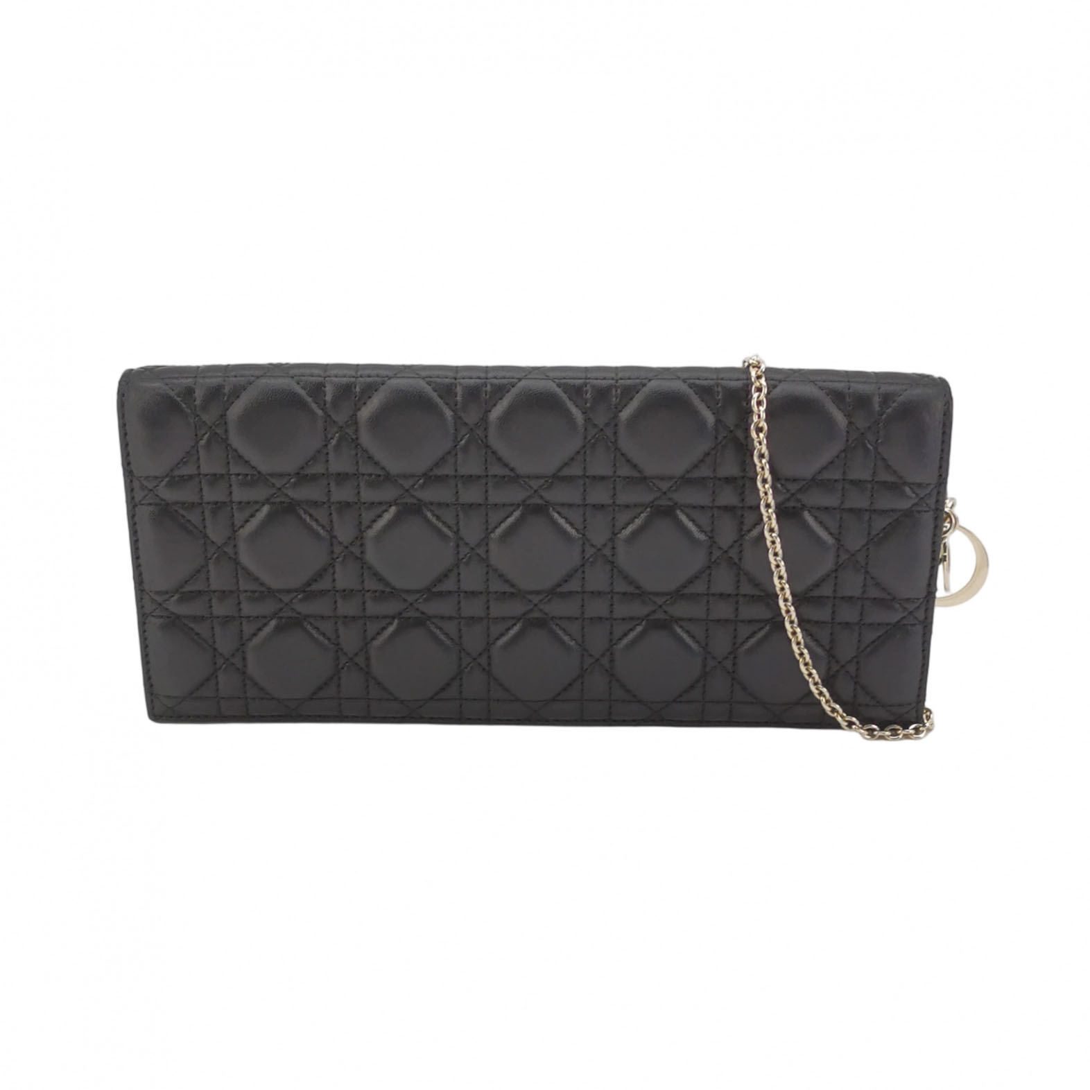 Dior Lady Dior Shoulder Bag, 27.5 cm, Black, Leather, photograph 1