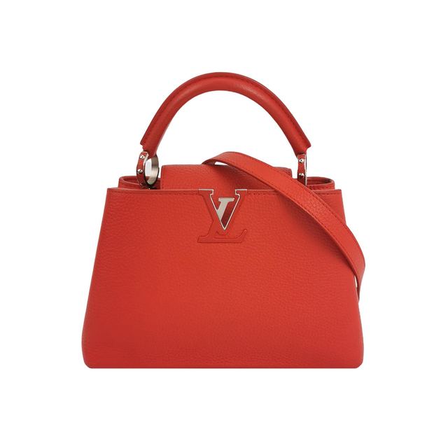 Louis Vuitton Capucines BB Schultertasche, 26.5 cm, Rot, Leder