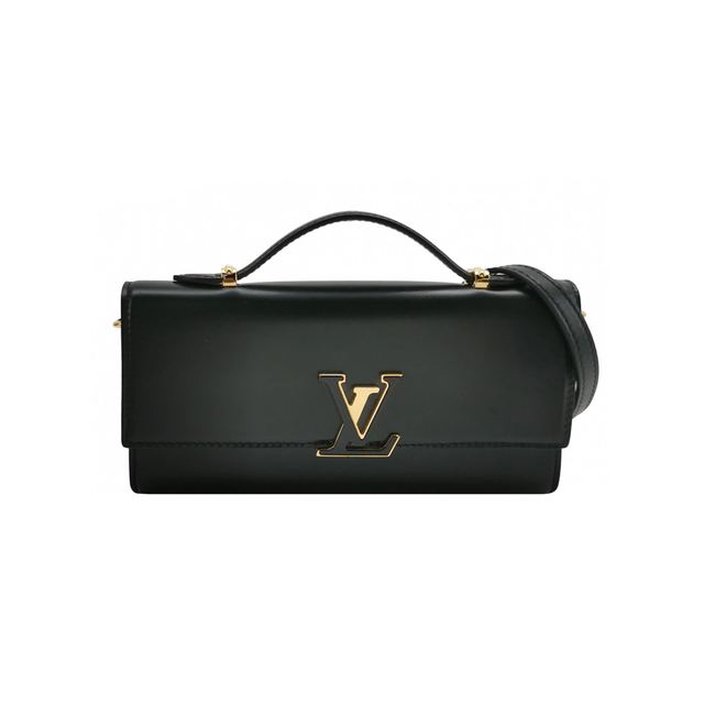 Louis Vuitton Capucines Schultertasche, 23 cm, Schwarz, Leder