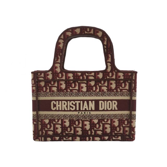 Dior Book Tote Handtasche, 23 cm, Rot, Stoff