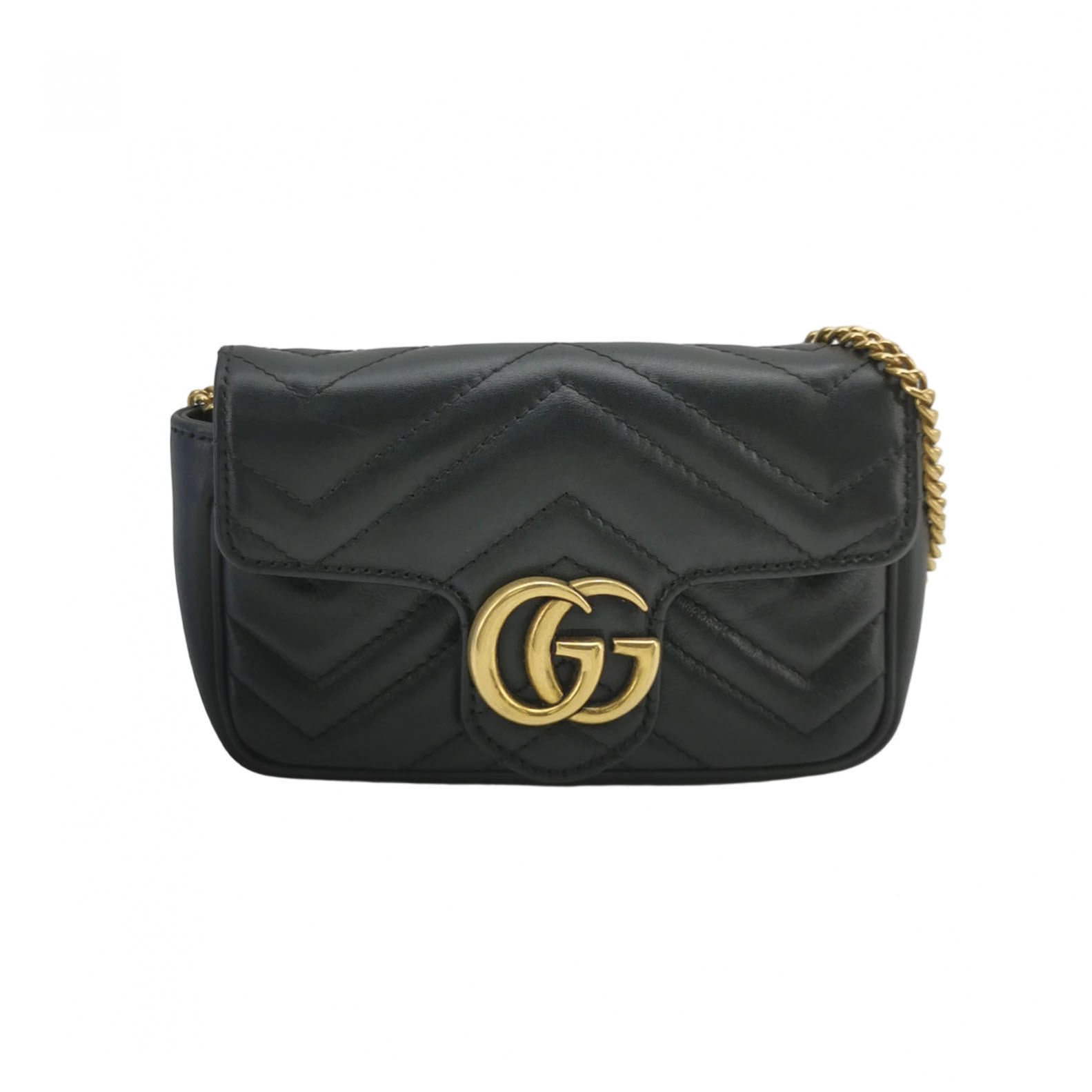 Gucci GG Marmont sac porté épaule, 16.5 cm, noir, cuir, photographier 1