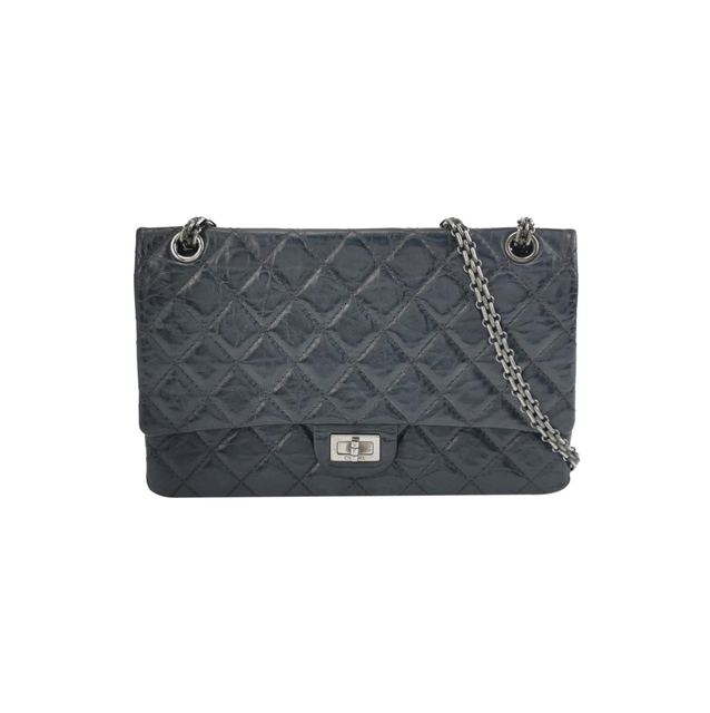 Chanel 2.55 Schultertasche, 28 cm, Schwarz, Artikel 70945447, Leder