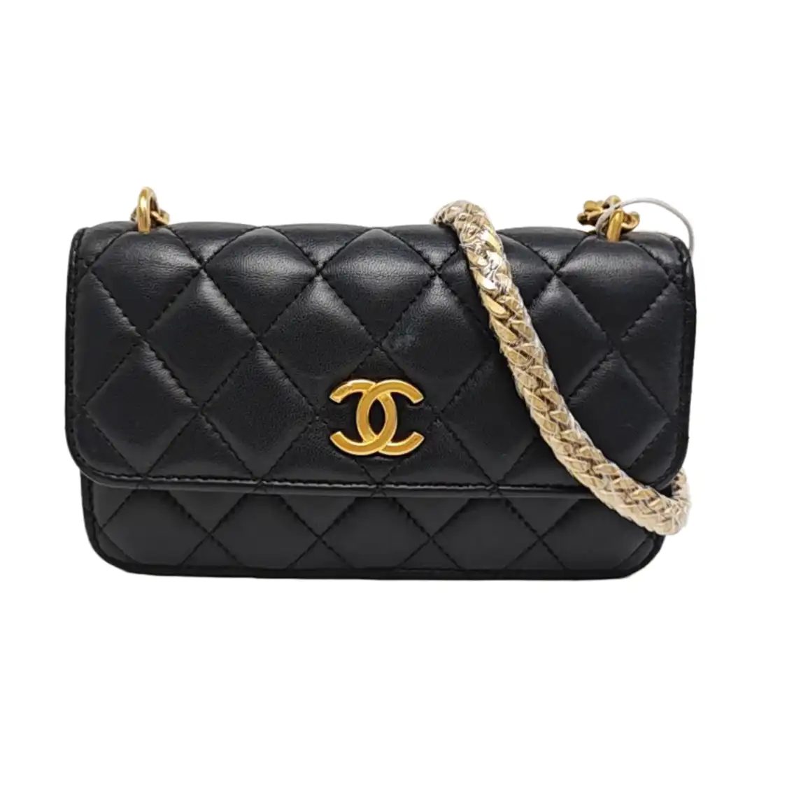 Chanel Classic Flap Shoulder Bag, 17 cm, Black, Item 71018772, Leather, photograph 1