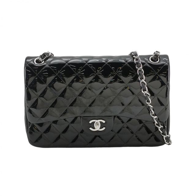 Chanel Classic Flap Schultertasche, 30 cm, Schwarz, Artikel 71150868, Lackleder