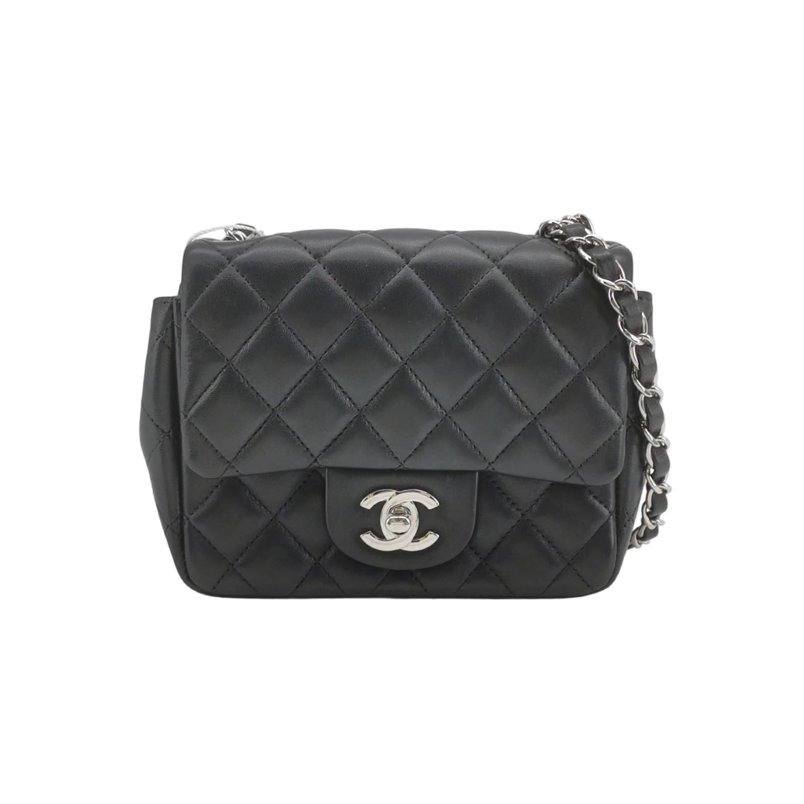 Chanel Classic Flap Shoulder Bag, 16 cm, Black, Leather, photograph 1