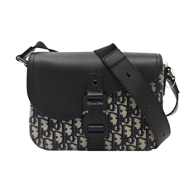 Dior Saddle Schultertasche, 23 cm, Khaki, Stoff