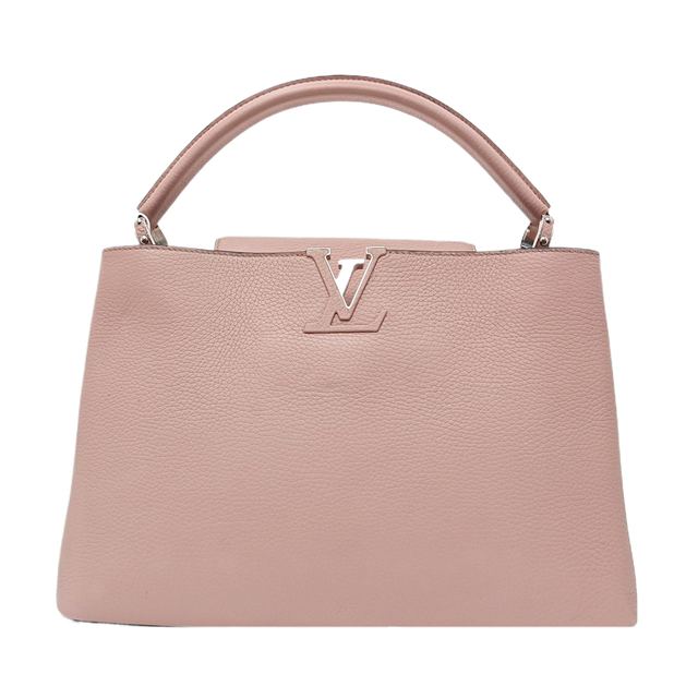 Louis Vuitton Capucines Handtasche, 36 cm, Rosa, Leder