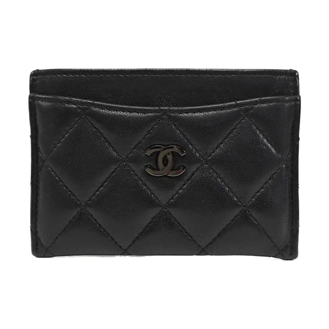 Chanel Classic Flap Cardholder, 11 cm, Black, Item 71356156, Leather, photograph 1