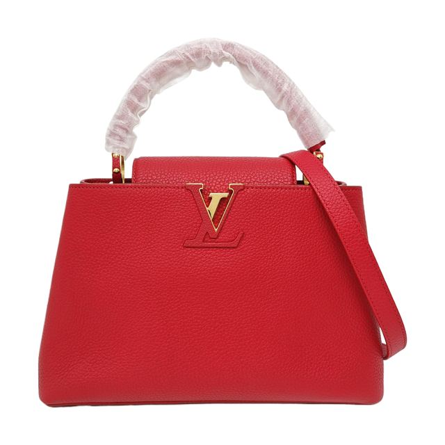 Louis Vuitton Capucines Handtasche, 31.5 cm, Rot, Leder