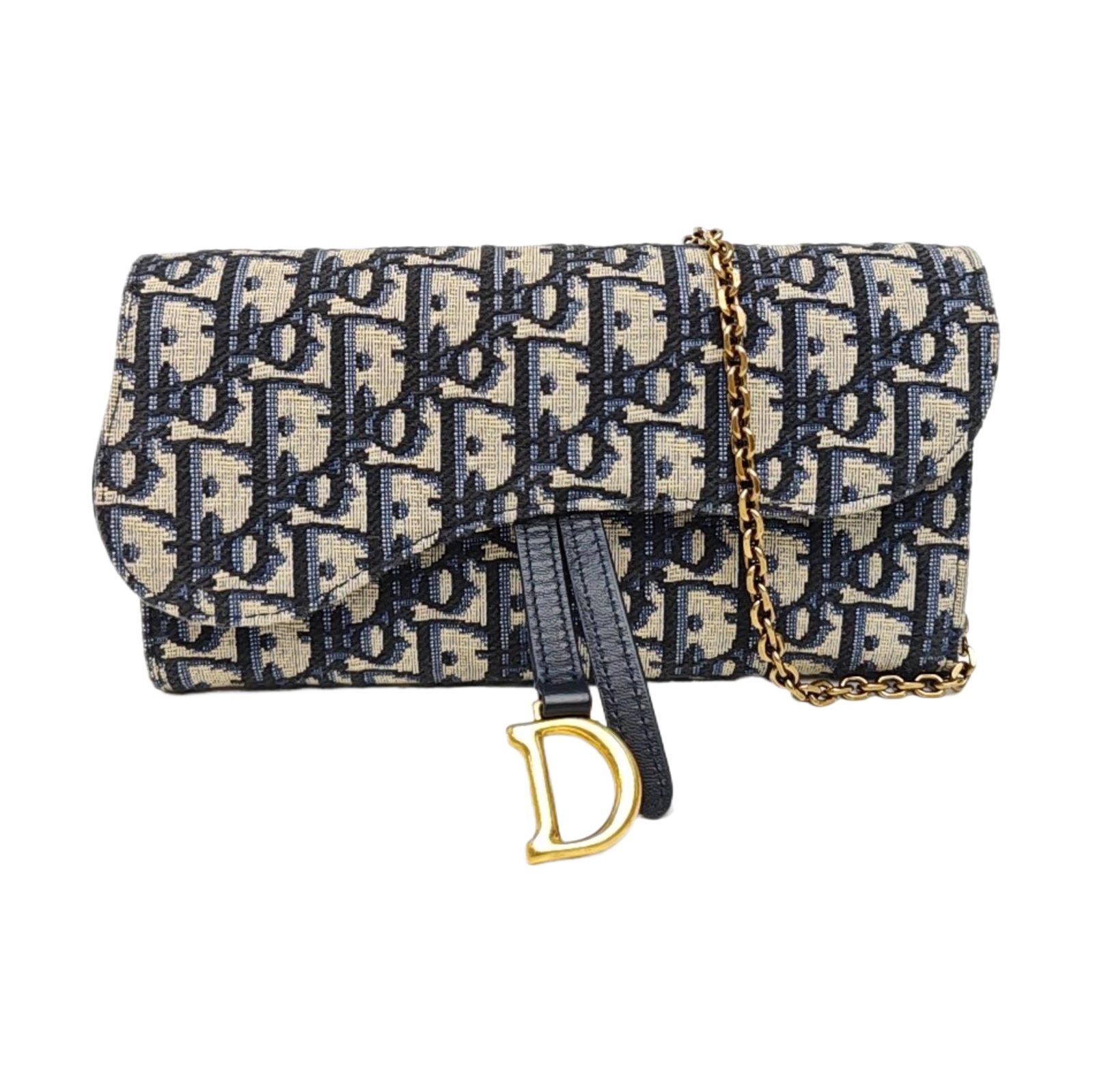 Dior Saddle Shoulder Bag, 20 cm, Blue, Item 71406986, Cloth, photograph 1
