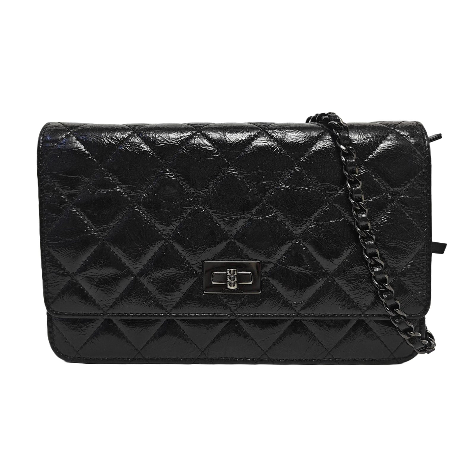 Chanel 2.55 Schultertasche, 19.2 cm, Schwarz, Leder, Fotografiere 1