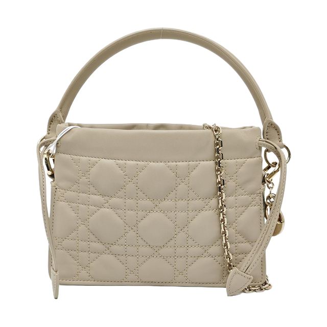 Dior Lady Dior Milly Handtasche, 19 cm, Khaki, Leder