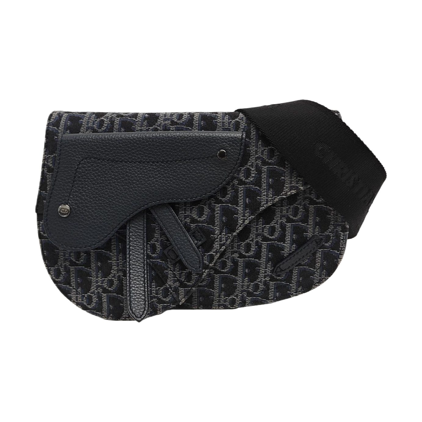 Dior Saddle Shoulder Bag, 24 cm, Blue, Cloth, photograph 1