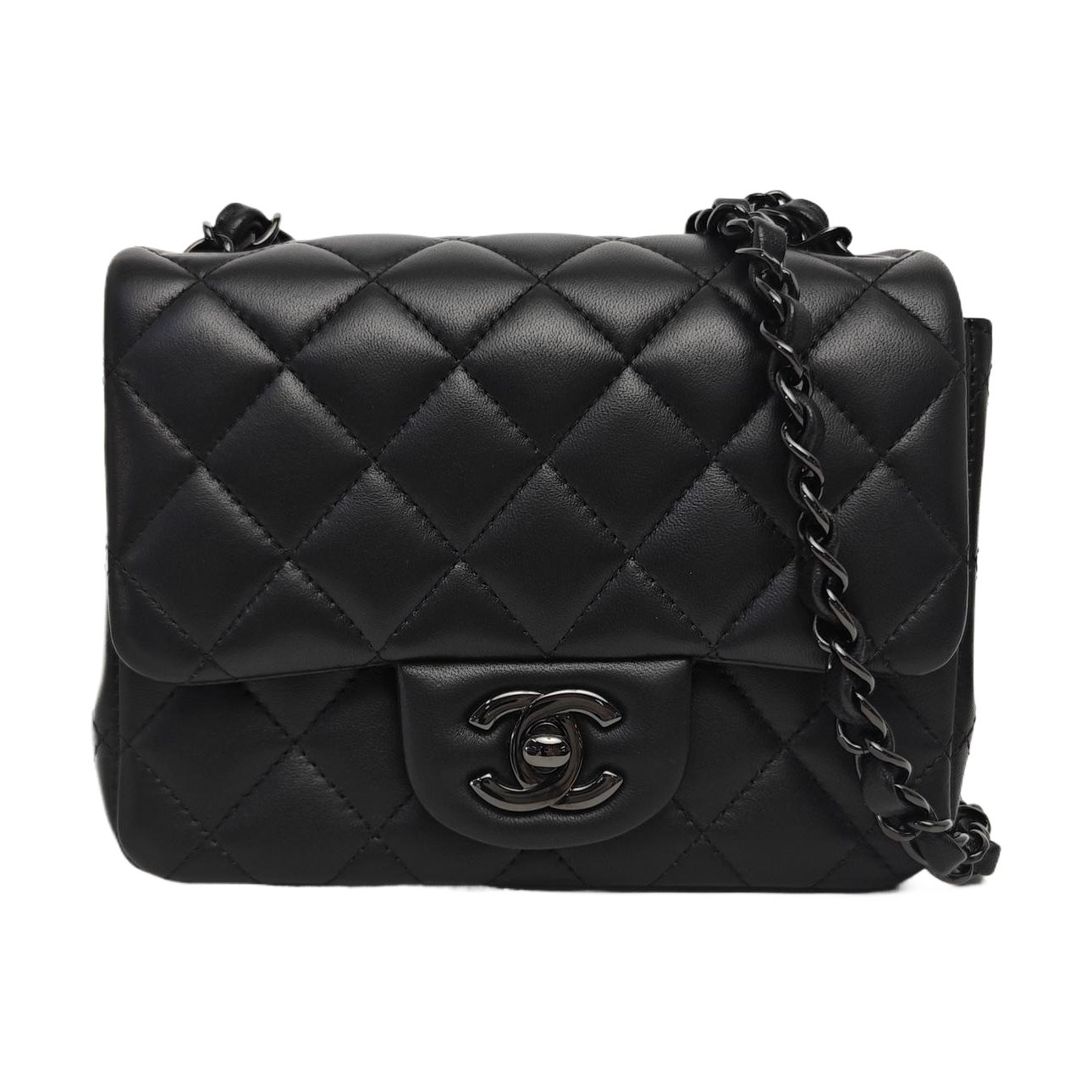 Chanel Classic Flap Schultertasche, 17 cm, Schwarz, Artikel 71605771, Leder, Fotografiere 1