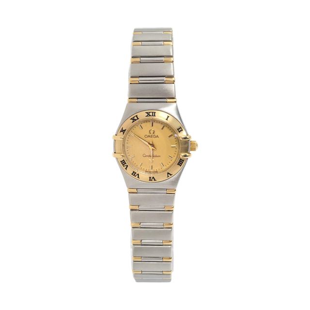 Omega Constellation Uhr, 22.5 mm, Gold, Gold und Stahl