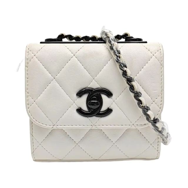 Chanel Trendy Cc Schultertasche, 11.2 cm, Weiß, Leder
