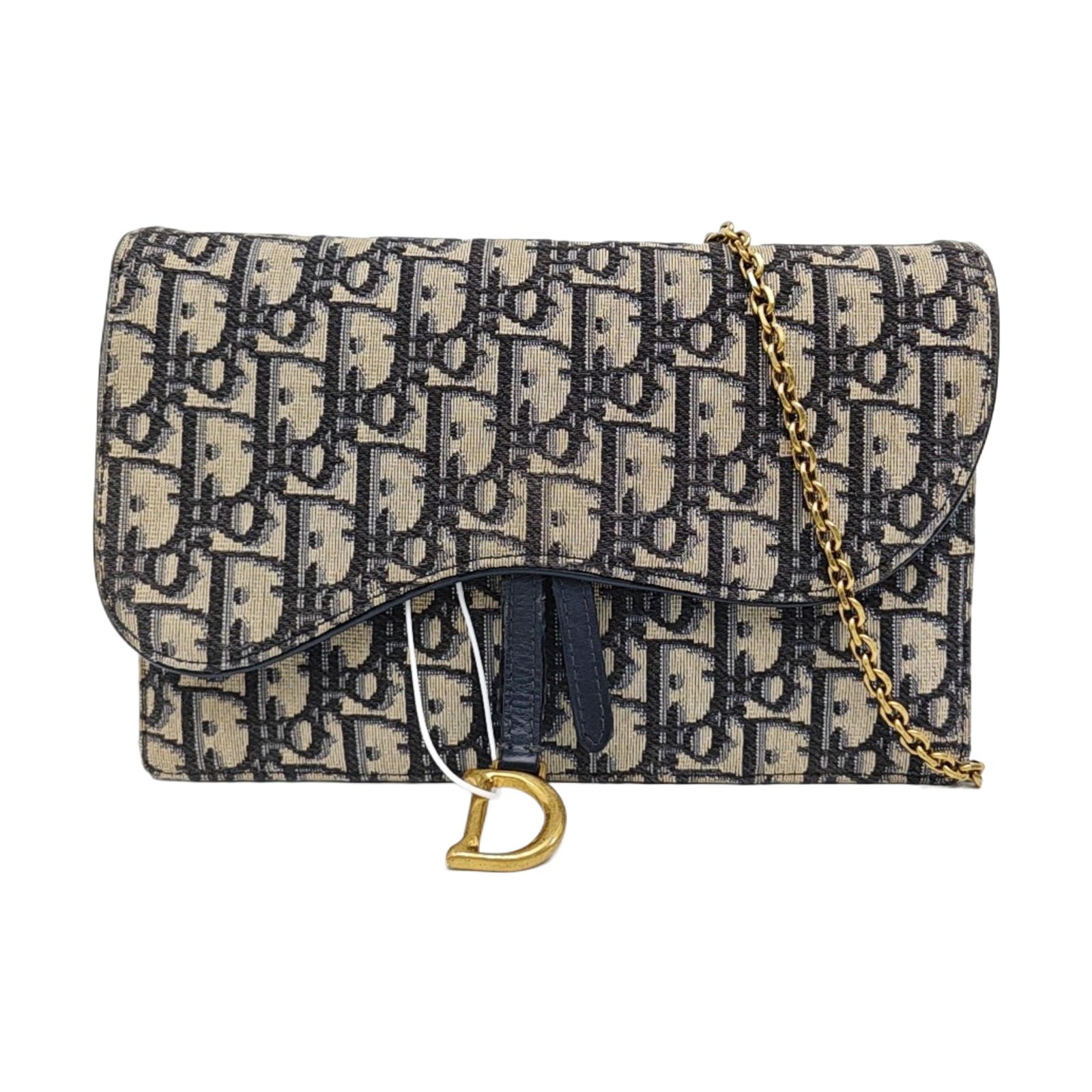 Dior Saddle Shoulder Bag, 22 cm, Blue, Cloth, photograph 1