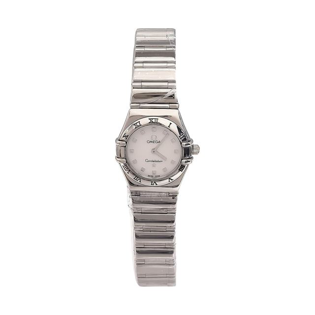 Omega Constellation, Weiß, Stahl