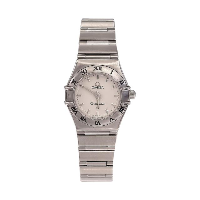 Omega Constellation, Weiß, Stahl