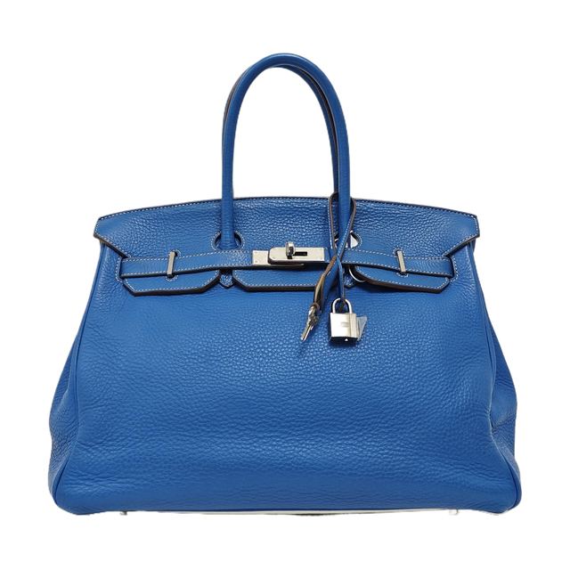HERMÈS Birkin 35, فضة, جلد