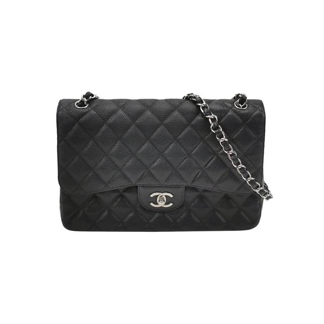 Chanel Classic Flap, أسود, جلد