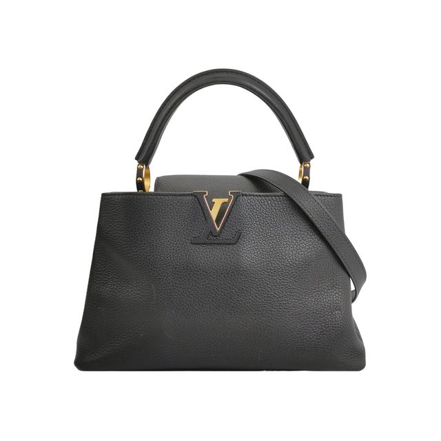 Louis Vuitton (LV) Capucines, أسود, جلد