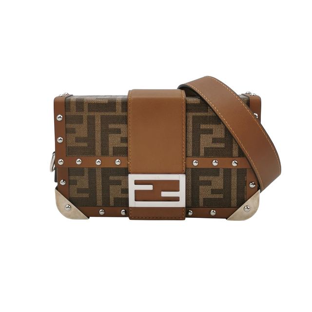 Fendi Baguette Trunk, بني, مادة صناعية