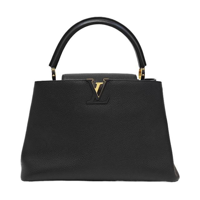 LOUIS VUITTON Capucines, 黑色, 皮革