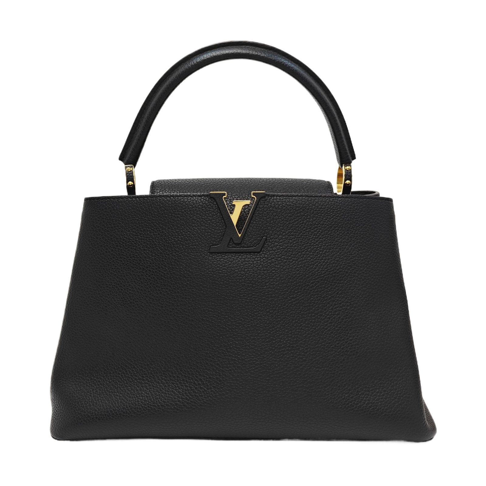 Louis Vuitton Capucines, noir, cuir, photographier 1