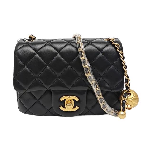 CHANEL Classic Flap, Schwarz, Leder