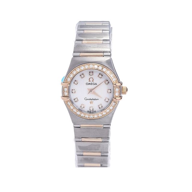 Omega Constellation, Weiß, Gold und Stahl