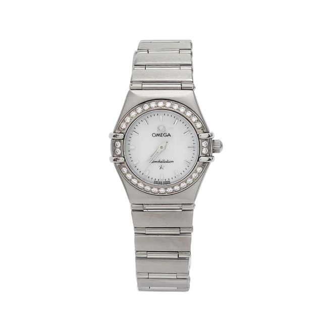Omega Constellation, Weiß, Stahl