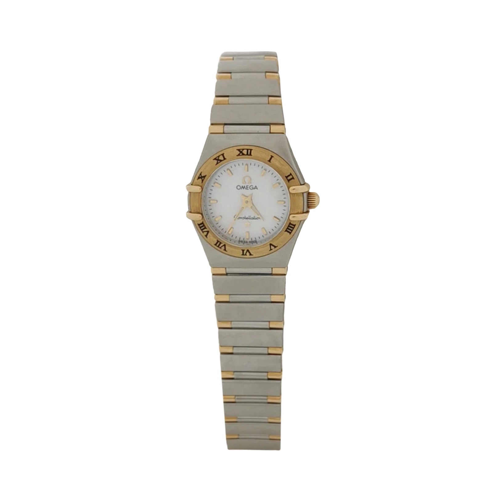 Omega Constellation 18, blanc, or et acier, photographier 1