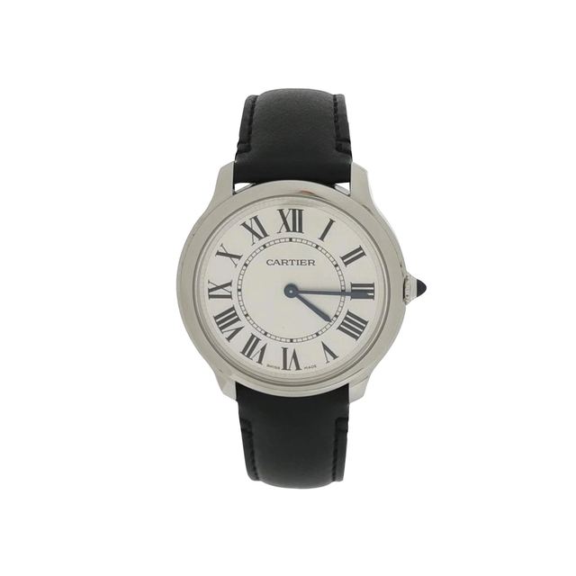Cartier Ronde Must Uhr, weißes Zifferblatt, Quarz
