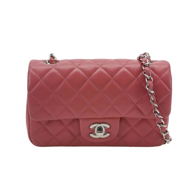 Chanel Classic Flap Schultertasche, 20 cm, Rot, Artikel 908643330041, Lammleder