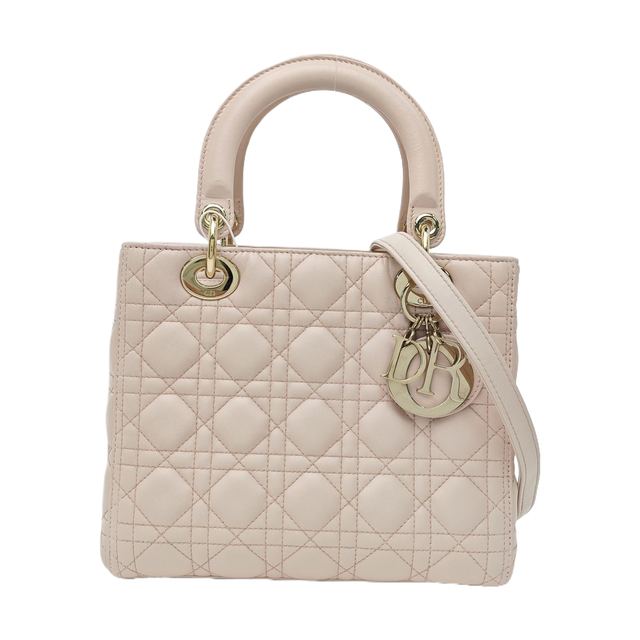Dior Lady Dior Handtasche, 24 cm, Rosa, Artikel 909260651545, Lammleder
