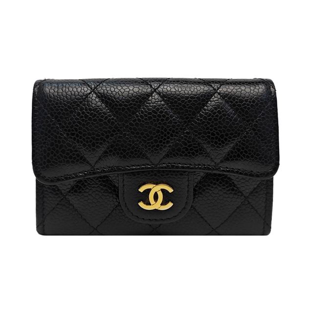 Chanel Classic Flap Kartenetui, 11 cm, Schwarz, Artikel 916069387413, Leder