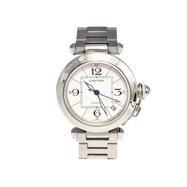 Cartier Pasha de Cartier Uhr, 35.25 mm, weißes Zifferblatt