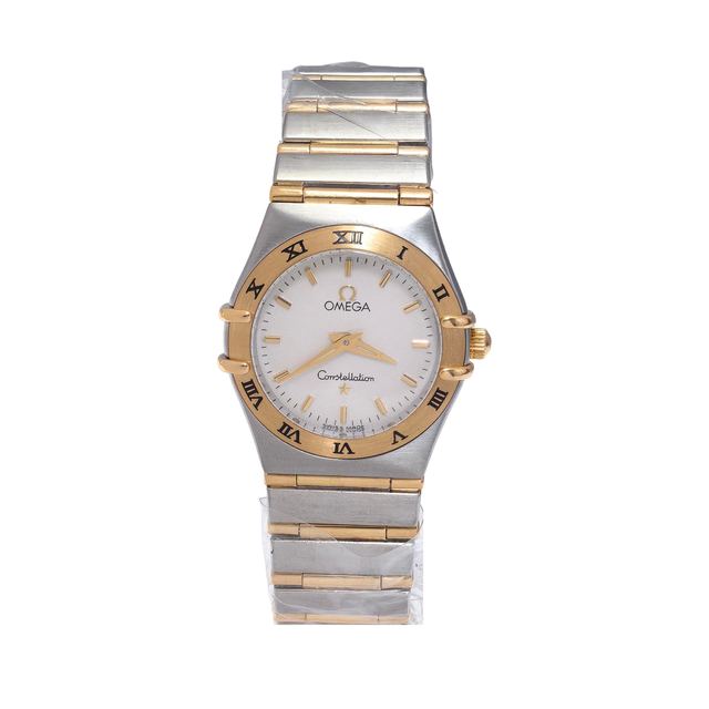 Omega Constellation Uhr, 25 mm, weißes Zifferblatt